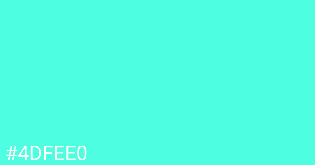 Hex color #4dfee0 graphic