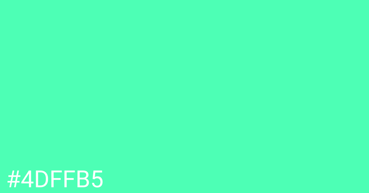 Hex color #4dffb5 graphic