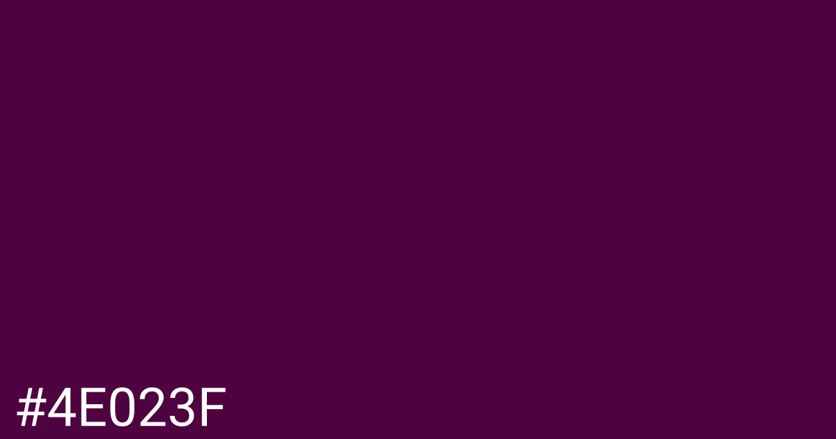 Hex color #4e023f graphic
