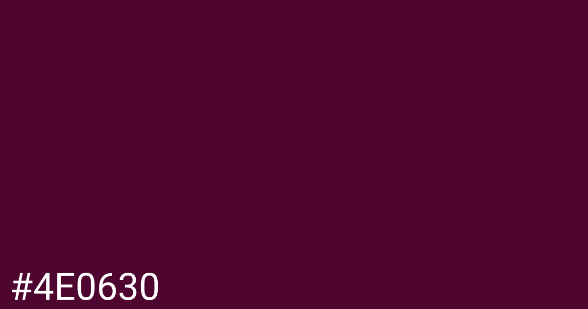Hex color #4e0630 graphic