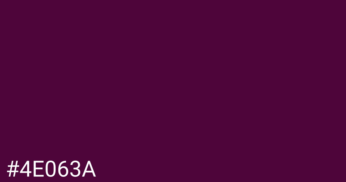 Hex color #4e063a graphic