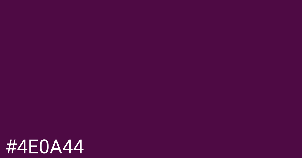 Hex color #4e0a44 graphic
