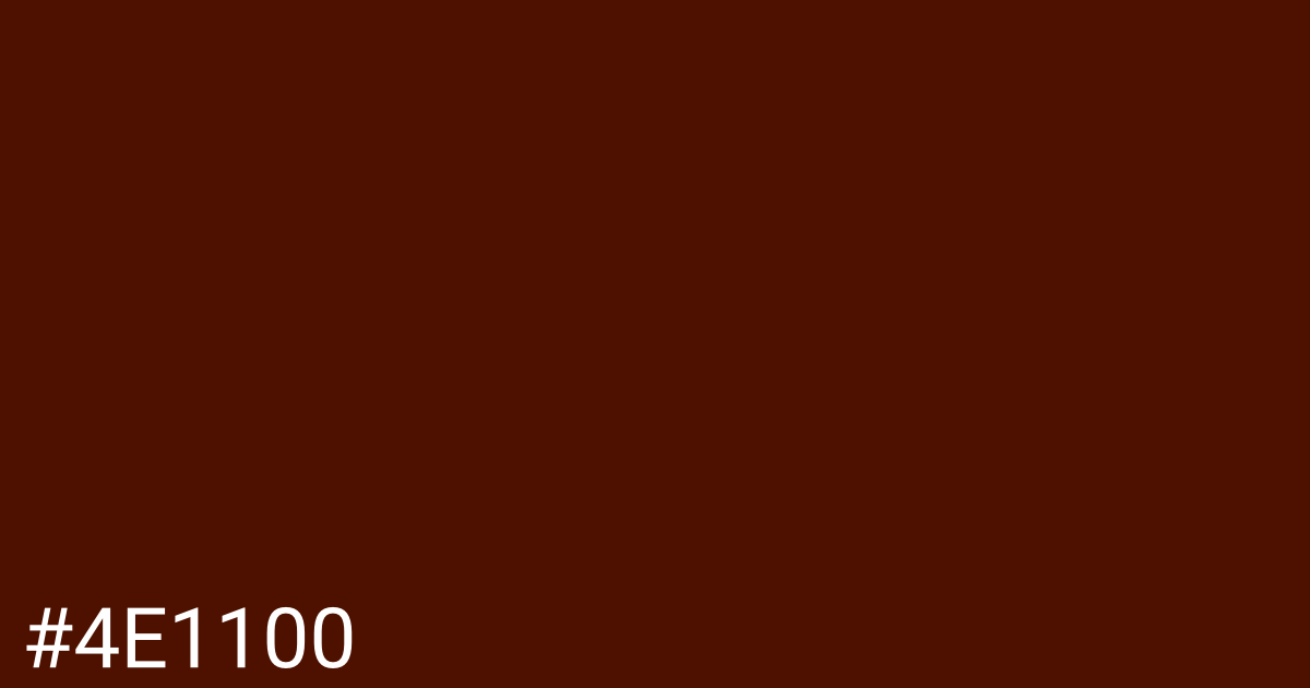 Hex color #4e1100 graphic