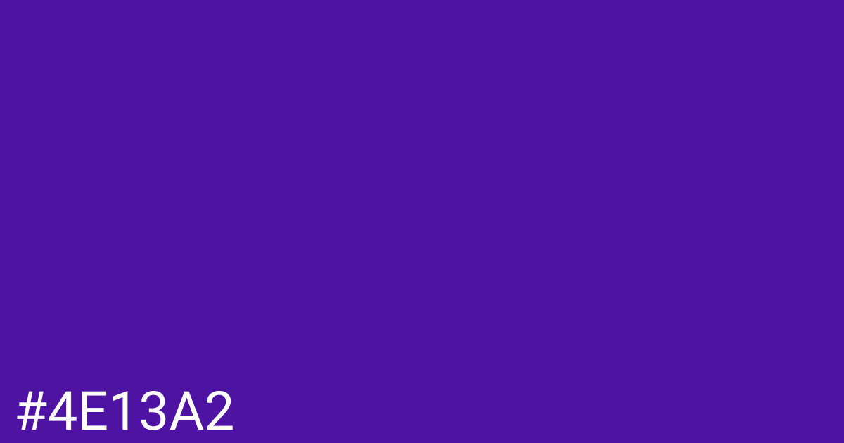 Hex color #4e13a2 graphic
