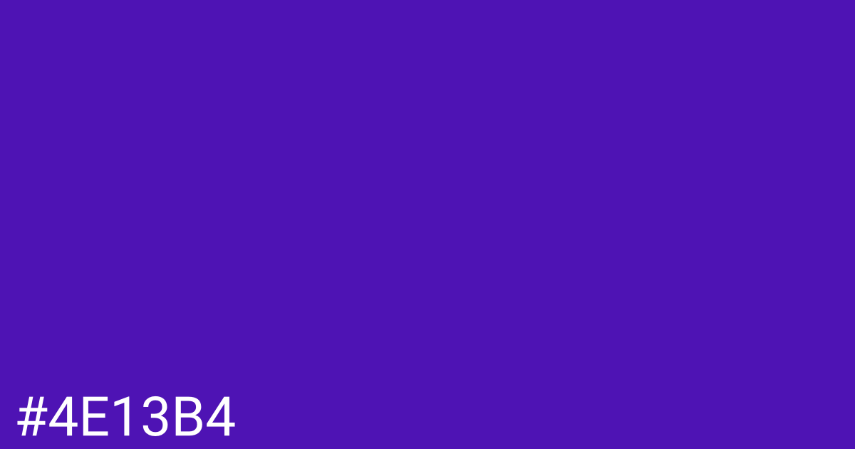 Hex color #4e13b4 graphic