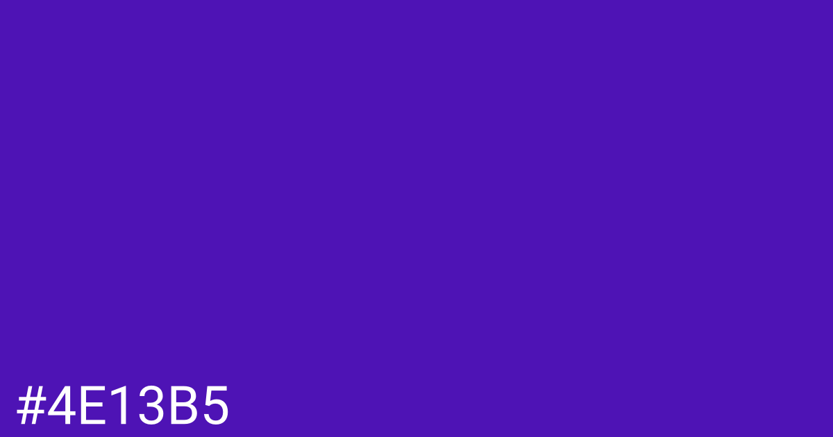 Hex color #4e13b5 graphic