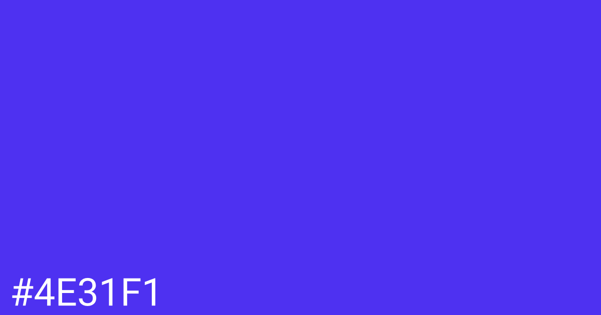 Hex color #4e31f1 graphic