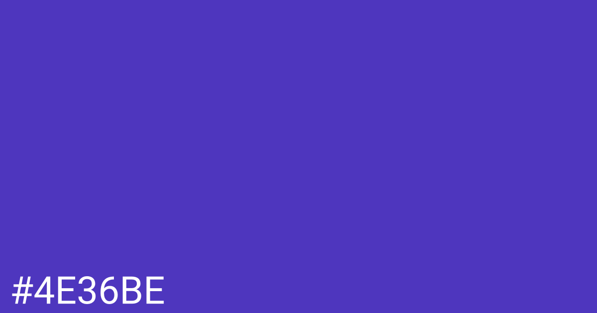 Hex color #4e36be graphic