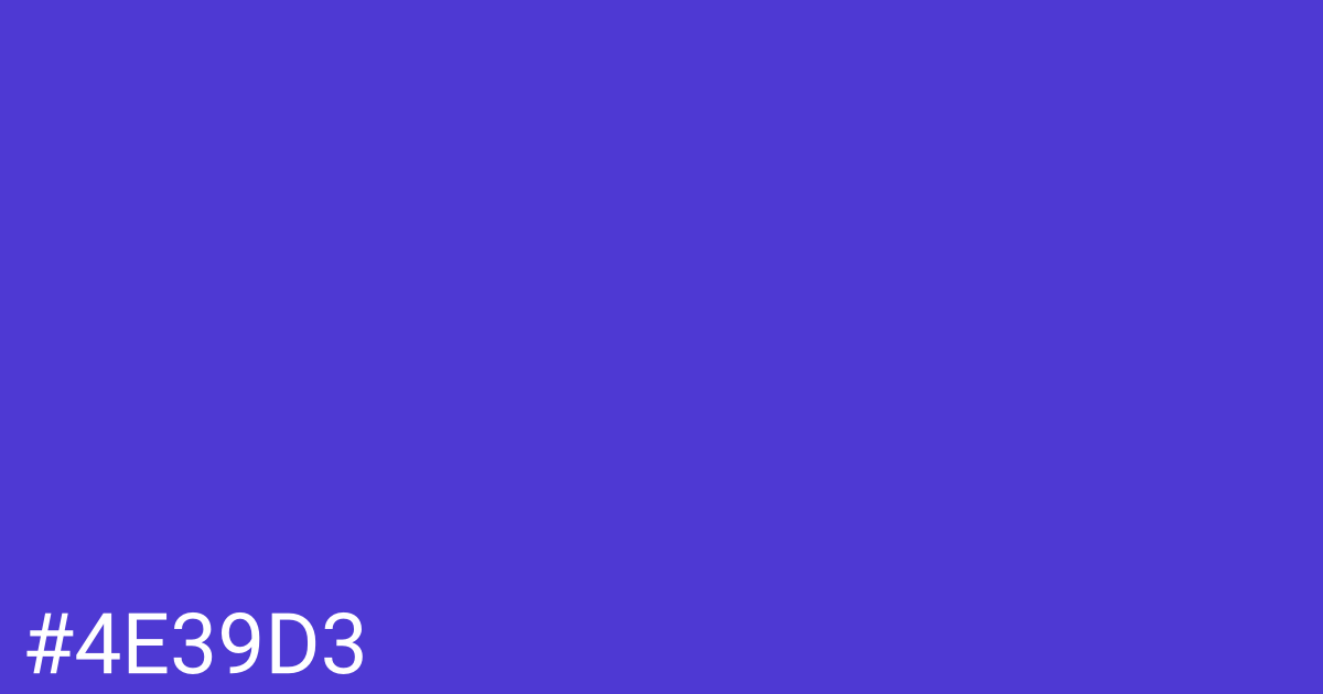 Hex color #4e39d3 graphic