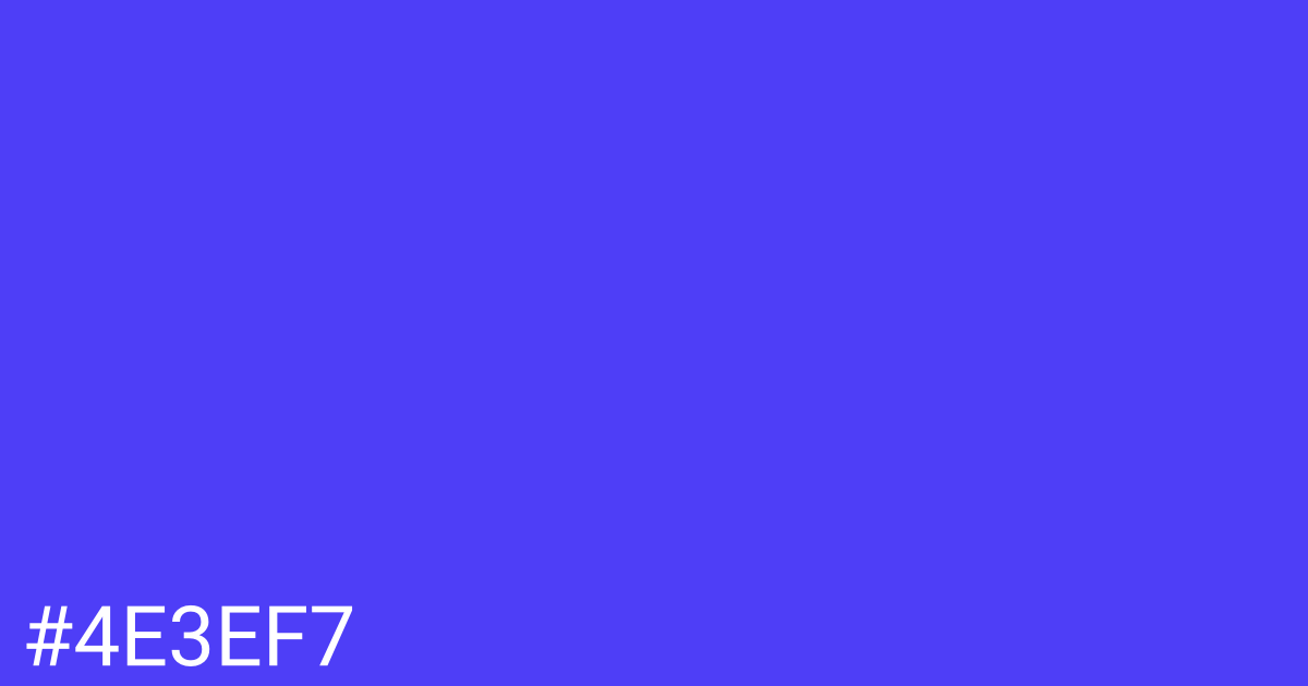 Hex color #4e3ef7 graphic