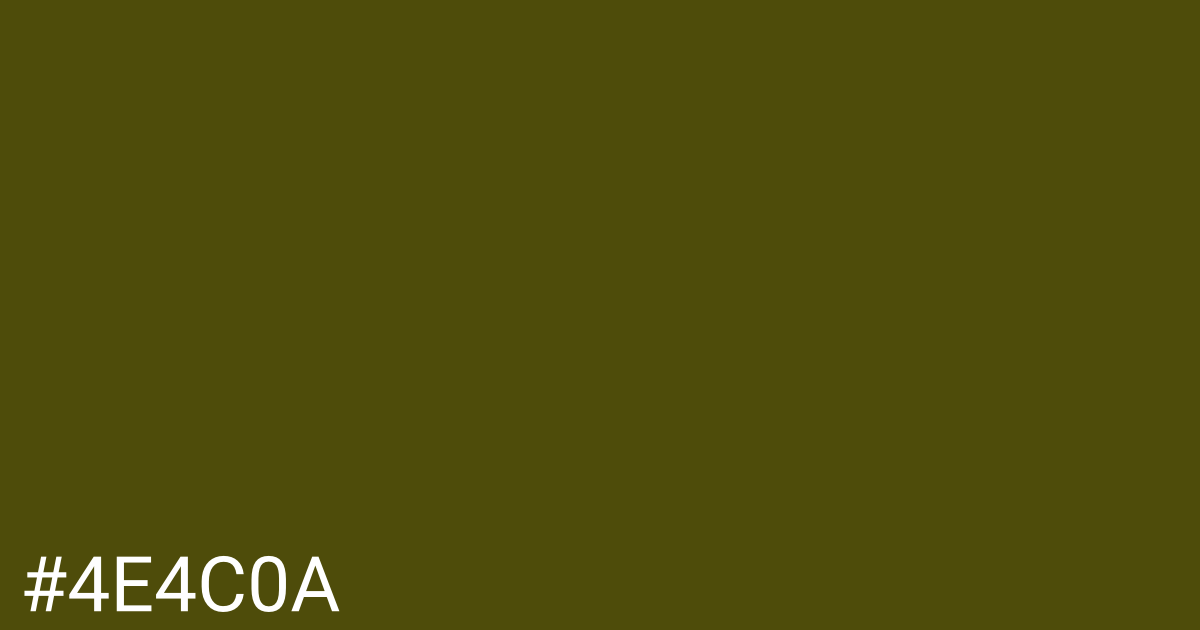 Hex color #4e4c0a graphic