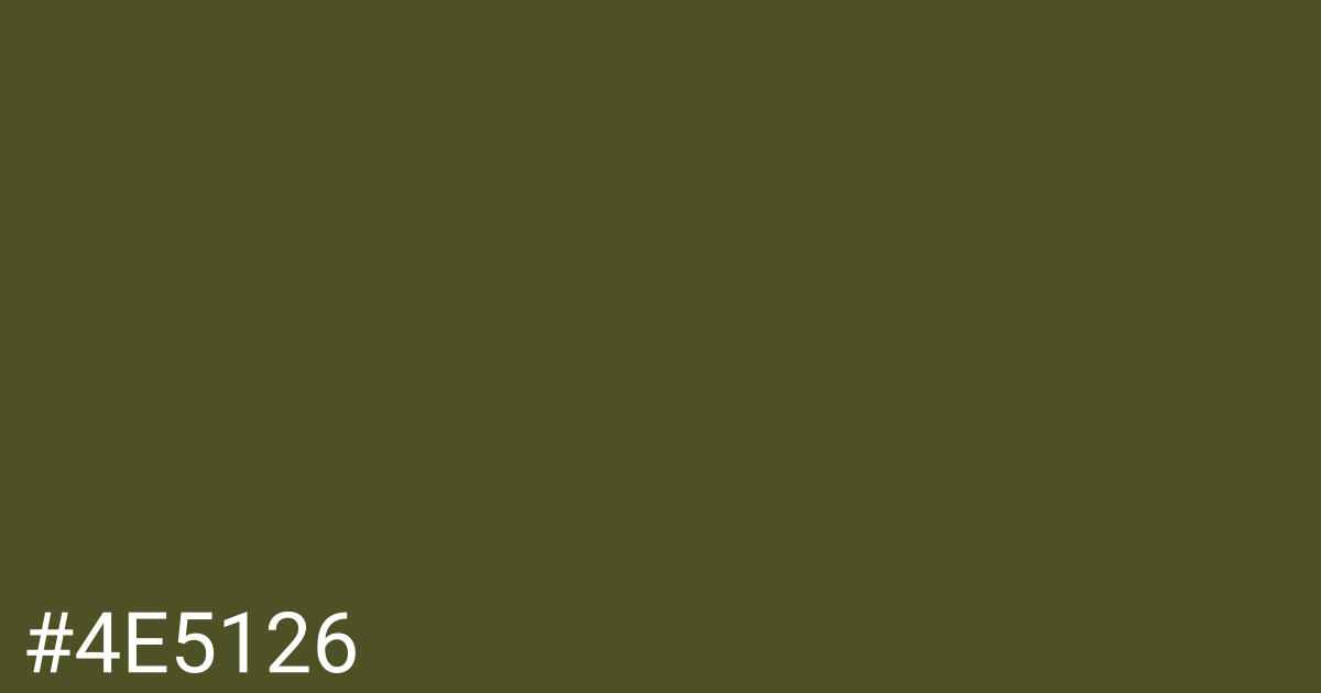 Hex color #4e5126 graphic