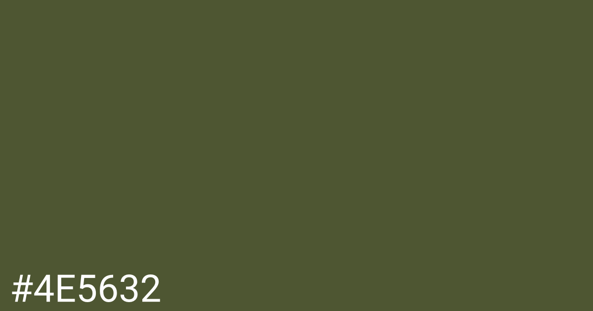 Hex color #4e5632 graphic