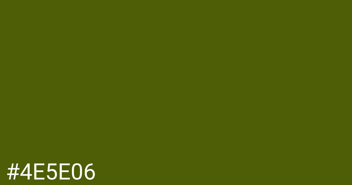 Hex color #4e5e06 graphic