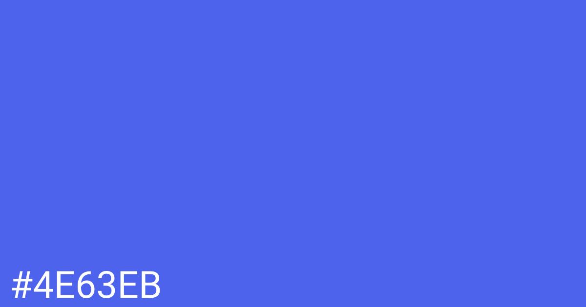 Hex color #4e63eb graphic