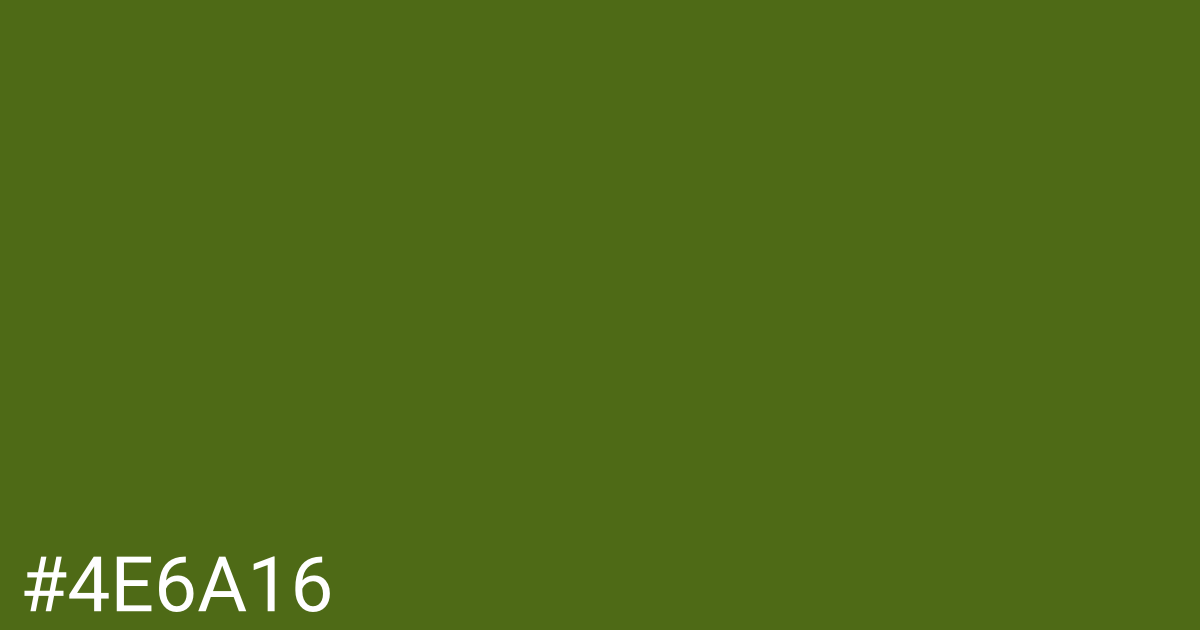 Hex color #4e6a16 graphic