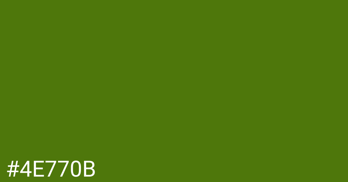 Hex color #4e770b graphic