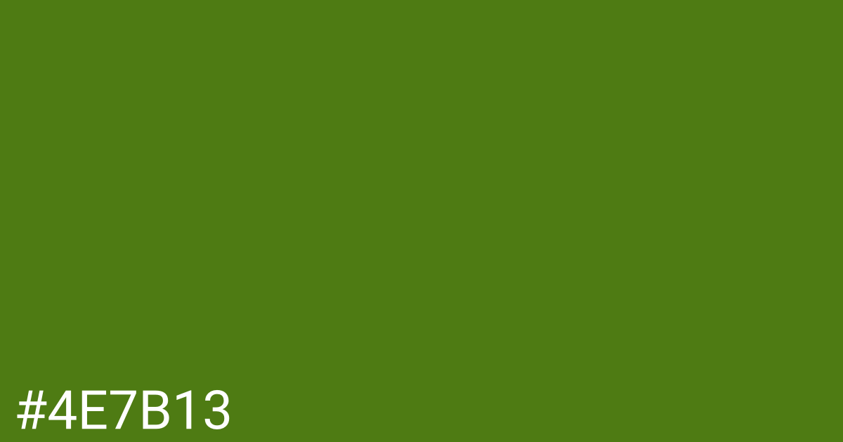 Hex color #4e7b13 graphic