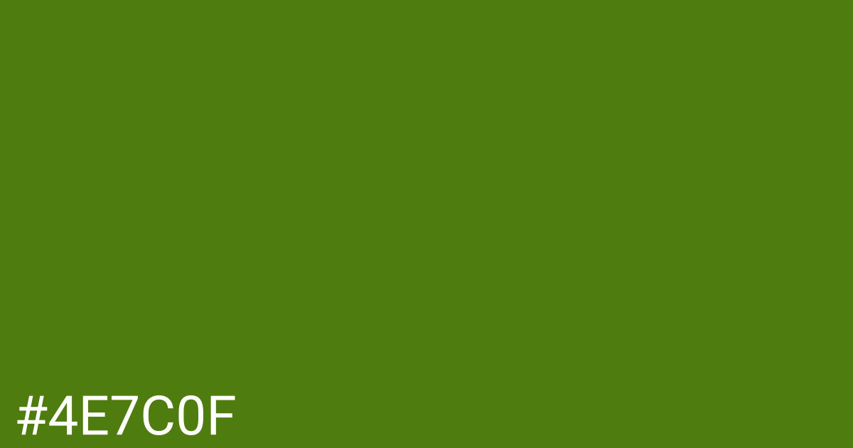 Hex color #4e7c0f graphic