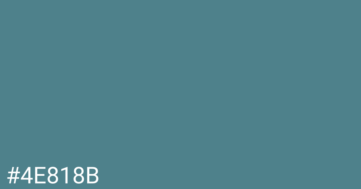 Hex color #4e818b graphic