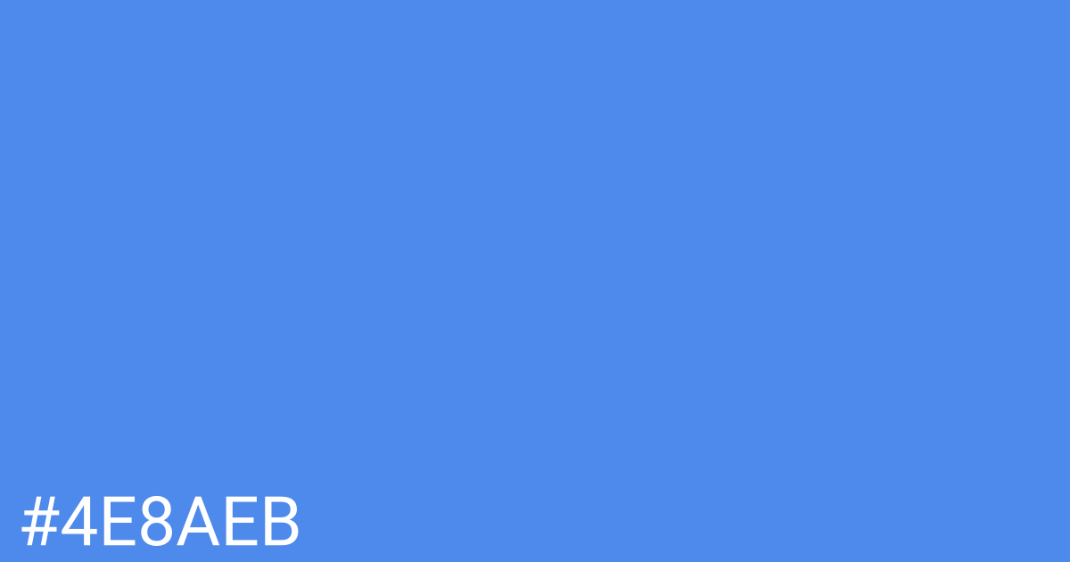 Hex color #4e8aeb graphic