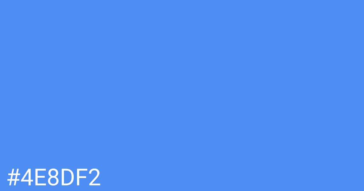 Hex color #4e8df2 graphic