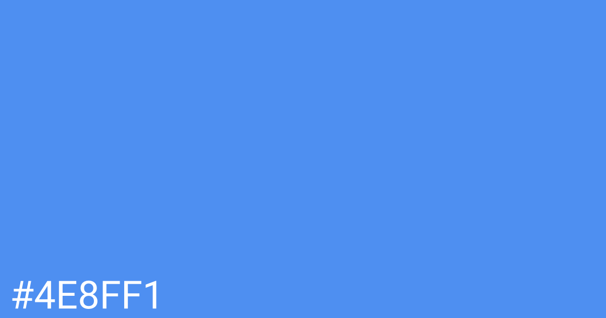 Hex color #4e8ff1 graphic