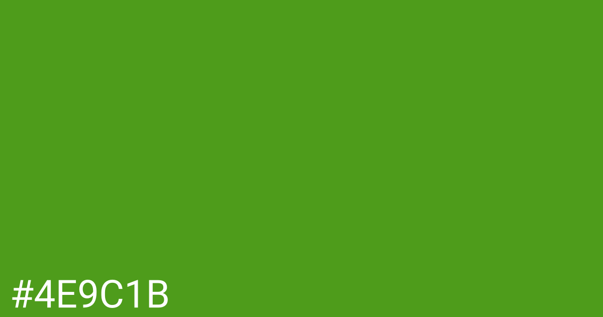 Hex color #4e9c1b graphic