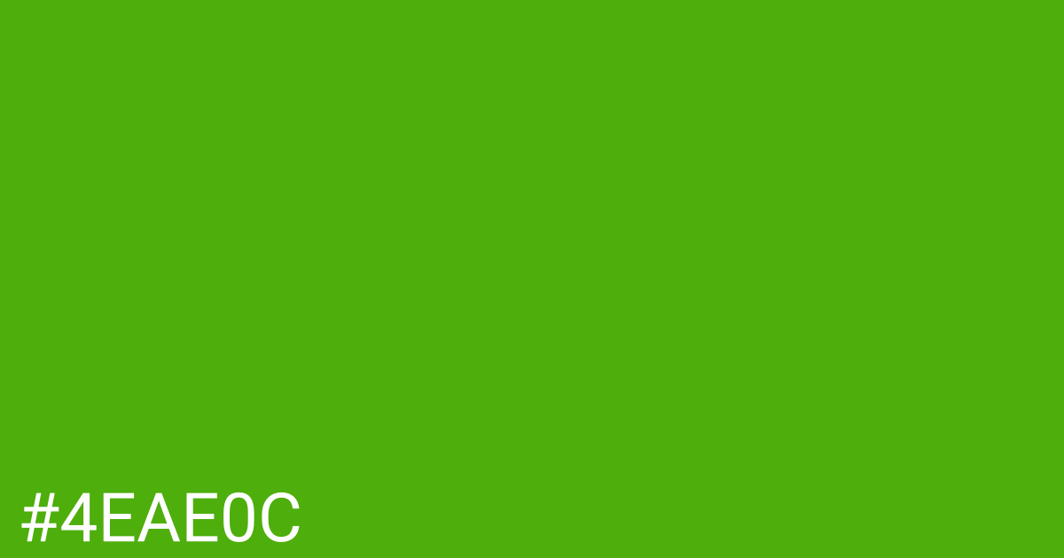 Hex color #4eae0c graphic