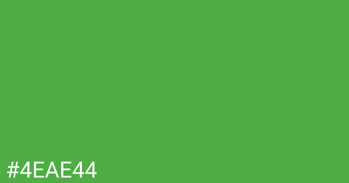 Hex color #4eae44 graphic
