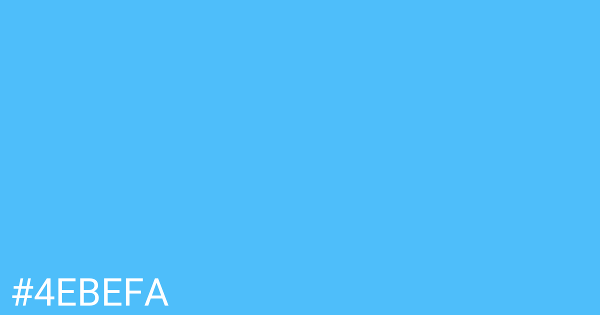 Hex color #4ebefa graphic