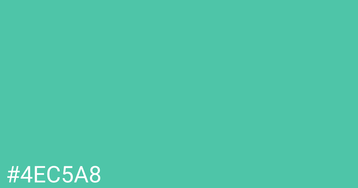 Hex color #4ec5a8 graphic