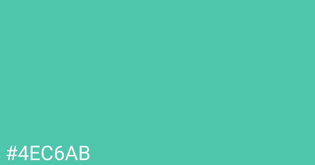 Hex color #4ec6ab graphic