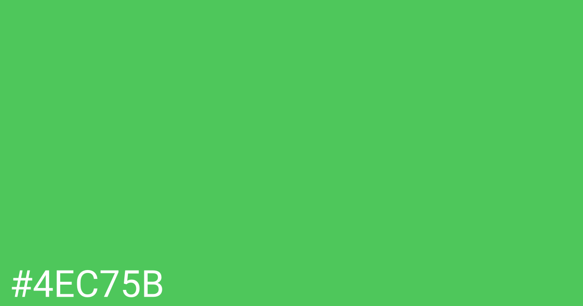 Hex color #4ec75b graphic