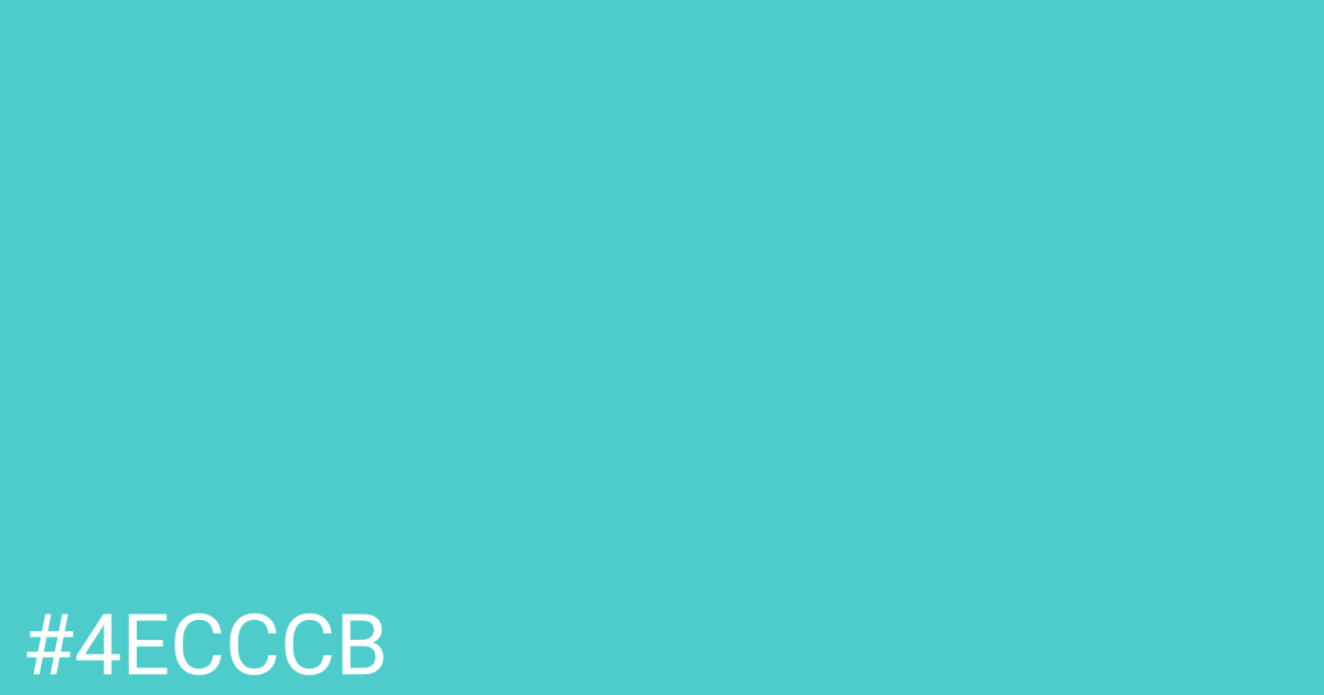 Hex color #4ecccb graphic