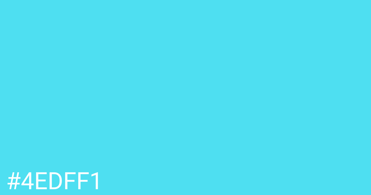 Hex color #4edff1 graphic