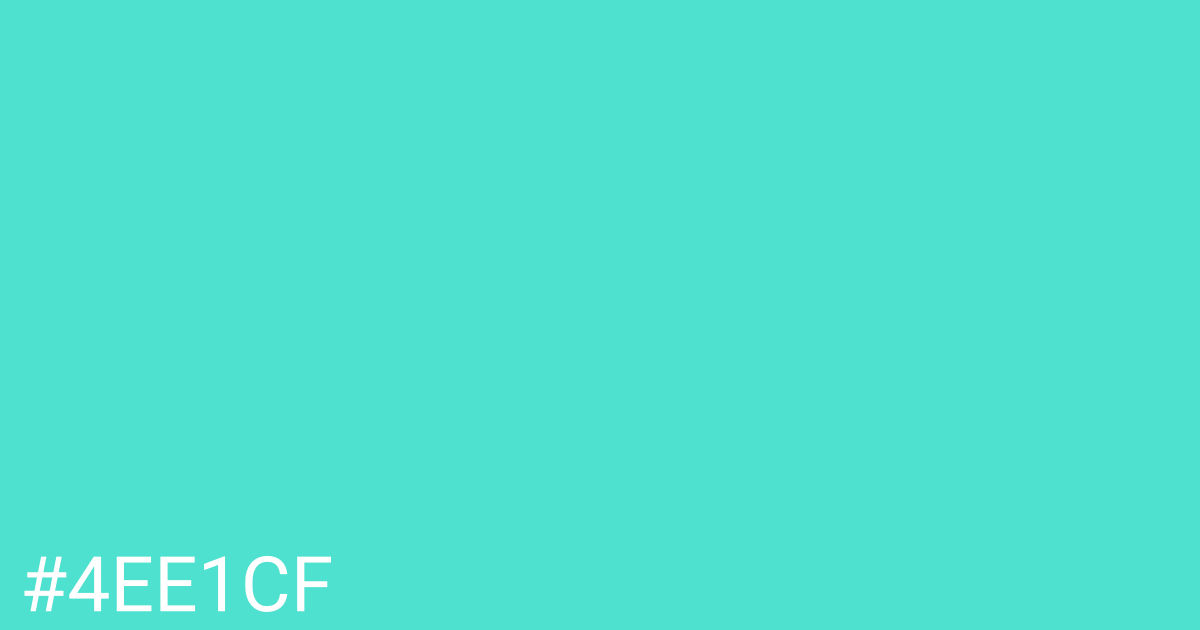 Hex color #4ee1cf graphic