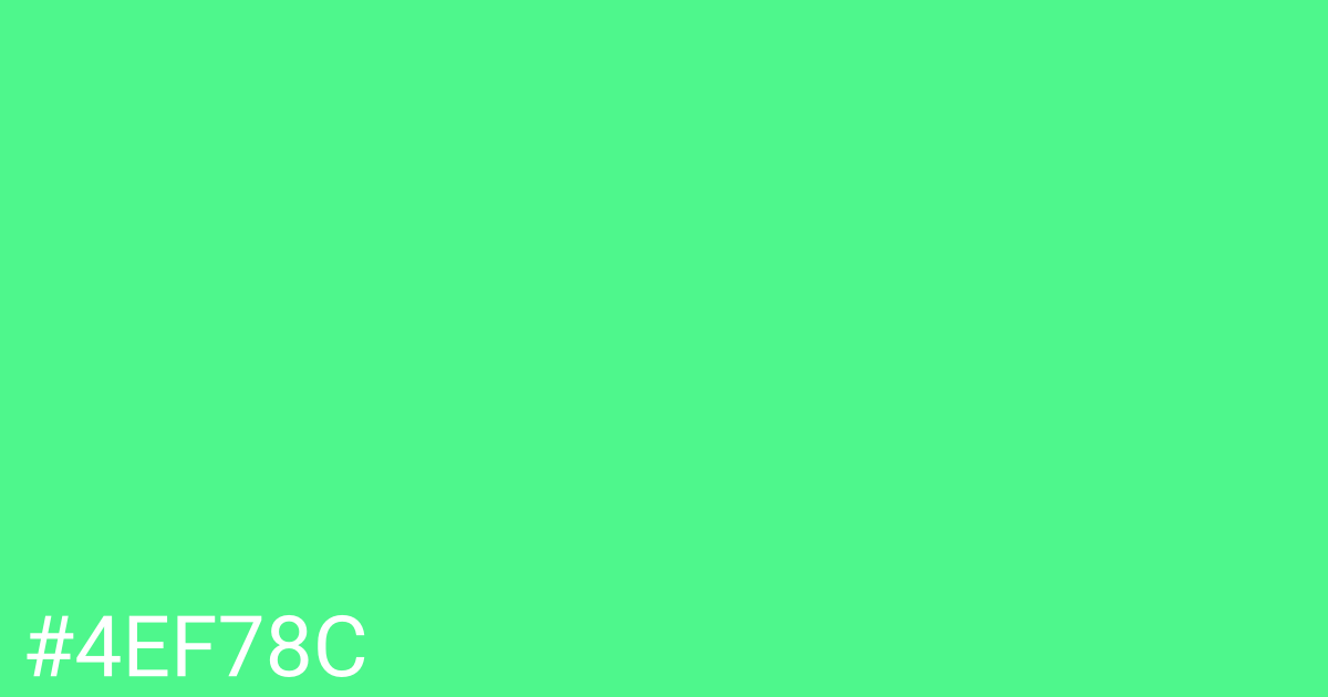 Hex color #4ef78c graphic