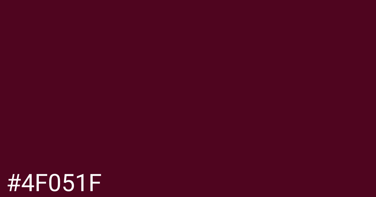 Hex color #4f051f graphic