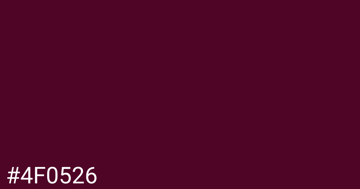 Hex color #4f0526 graphic