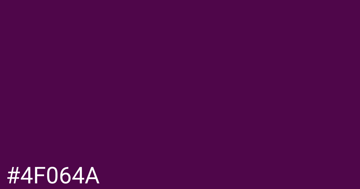 Hex color #4f064a graphic