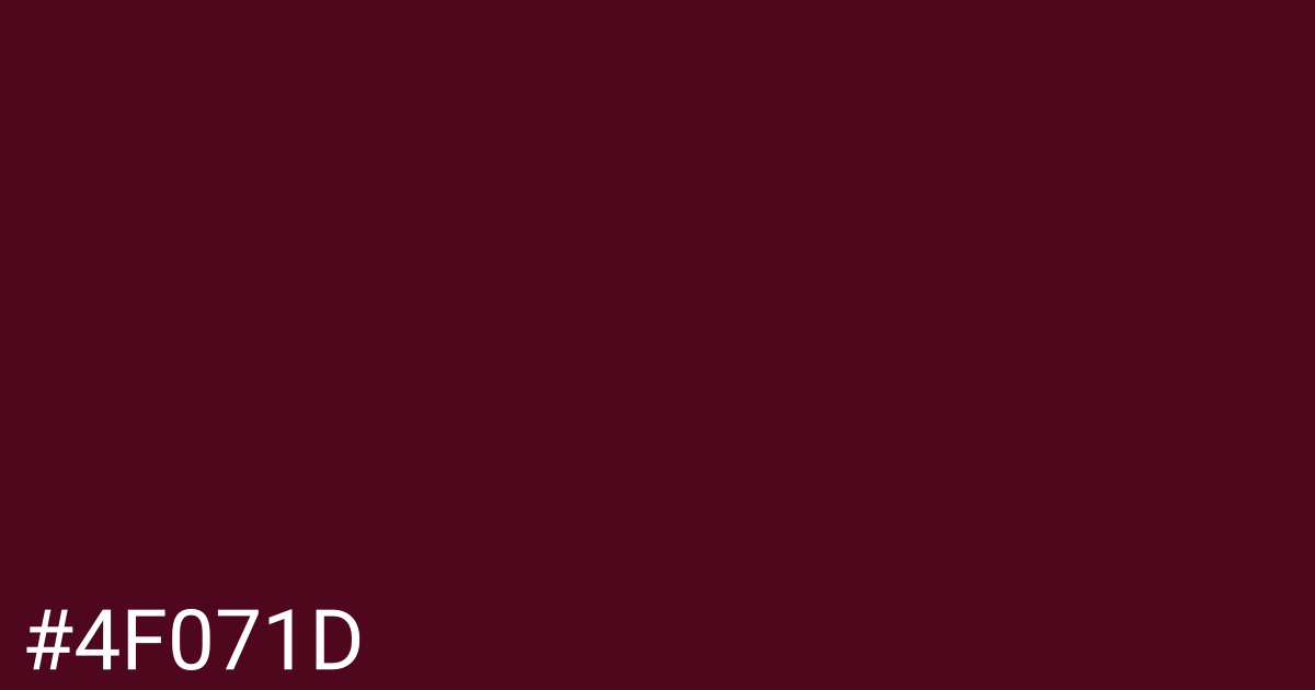 Hex color #4f071d graphic
