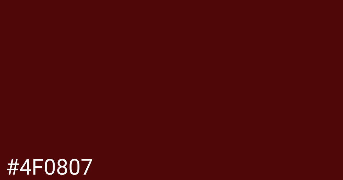 Hex color #4f0807 graphic