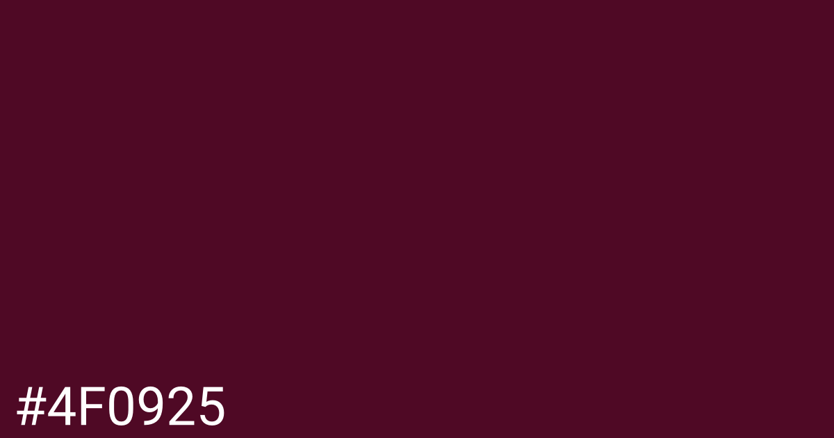 Hex color #4f0925 graphic