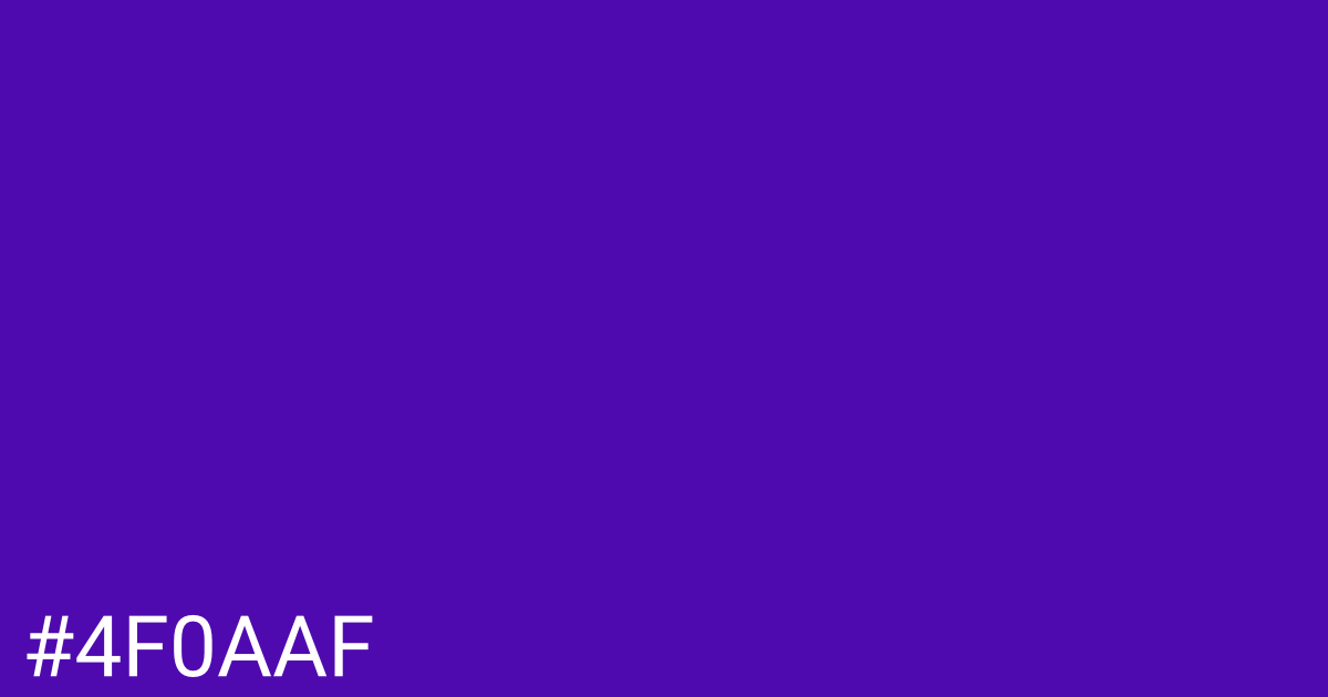 Hex color #4f0aaf graphic