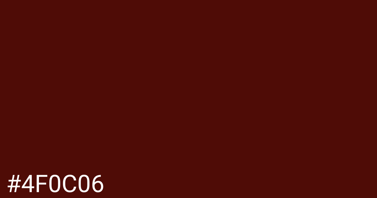Hex color #4f0c06 graphic
