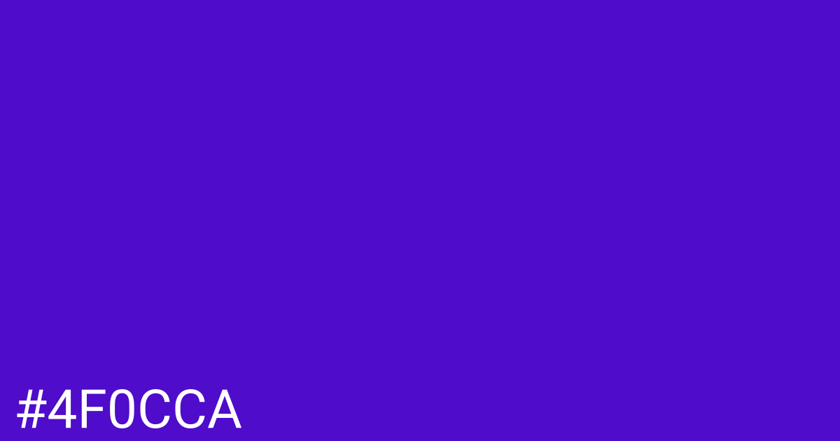 Hex color #4f0cca graphic