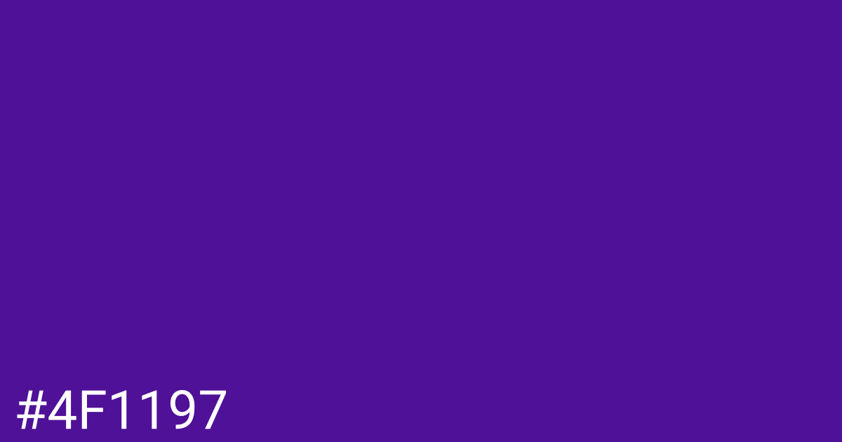 Hex color #4f1197 graphic