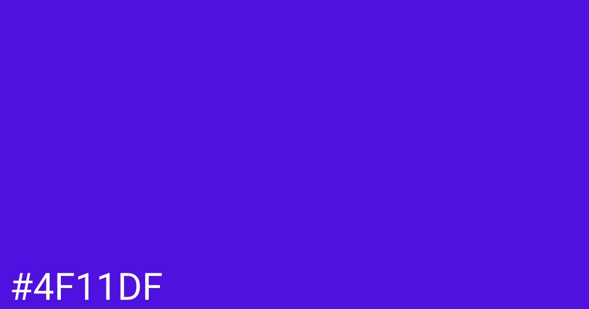 Hex color #4f11df graphic