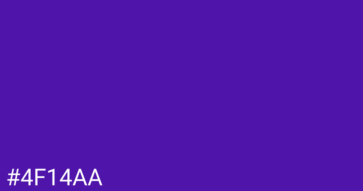 Hex color #4f14aa graphic